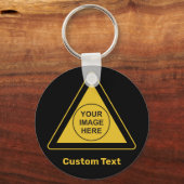 Aangepast waarschuwingsdriehoeksbord sleutelhanger (Voorkant)