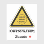 Aangepast waarschuwingsdriehoeksbord sticker (Vel)
