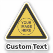 Aangepast waarschuwingsdriehoeksbord sticker (Voorkant)