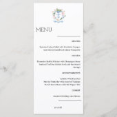 Aangepast wapen Elegant trouwmenu Menu (Voorkant)