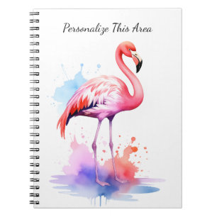 Aangepast watercolor Flamingo Notitieboek