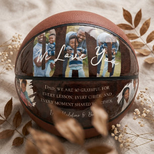 Aangepast 'We Love You Dad' Foto Vaderdag Cadeau Basketbal
