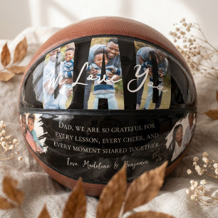 Aangepast 'We Love You Dad' Foto Vaderdag Cadeau Basketbal