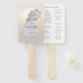 Aangepast weddenschapsprogramma handwaaier (Voorkant en achterkant)