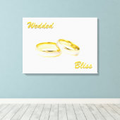 Aangepast weduwde Bliss Rings Wrapped Canvas (Insitu (Houten vloer))