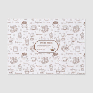 Aangepast weefselpapier met modern Koffiepatroon Tissuepapier