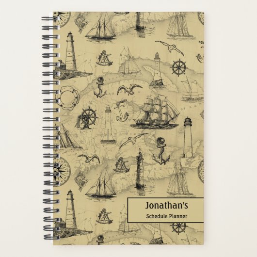 Aangepast wekelijks schema voor Nautical  Planner (Voorkant)