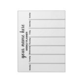 Aangepast wekelijks toetsenbordblok notitieblok (Gedraaid)