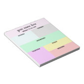 Aangepast wekelijks toetsenbordblok notitieblok (Schuin)