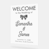 Aangepast welkom – Script & Serif Name Sign Acryl Bord (Hoek)