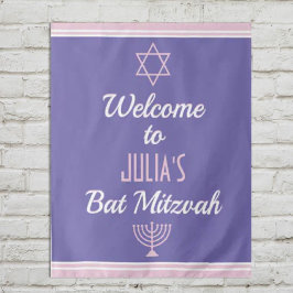 Aangepast welkom voor Bat Mitzvah Wandkleed