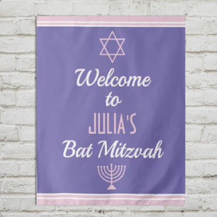 Aangepast welkom voor Bat Mitzvah Wandkleed