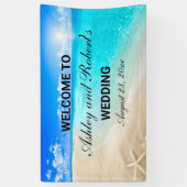 Aangepast welkom voor Beach Weddenschap Spandoek (Verticaal)