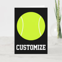 Aangepast Wenskaart Tennis Ball-tekst en kleur