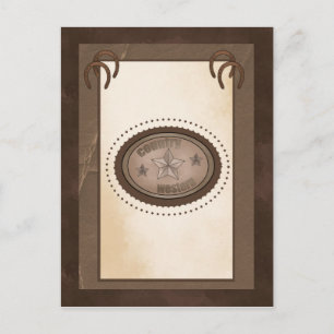 Aangepast Western Briefkaart land