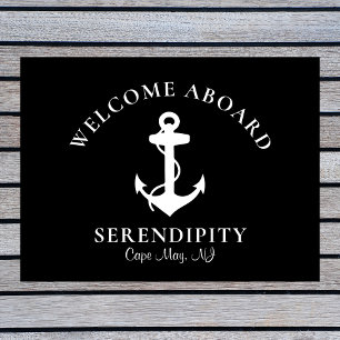 Aangepast whitepapbord voor zwart bout deurmat