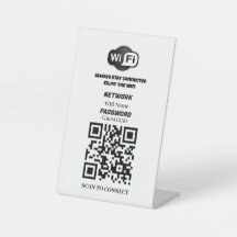 Aangepast WiFi QR-code tafelbord
