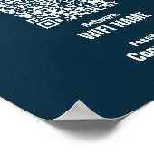 Aangepast WiFi-wachtwoord Onderteken Minimalistisc Poster (Hoek)