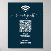 Aangepast WiFi-wachtwoord Onderteken Minimalistisc Poster (Voorkant)