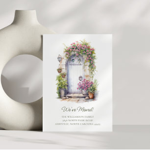 Aangepast Wij Zijn Verhuisd Voorgevel Bloem Illust Aankondiging