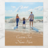 Aangepast wijnlabel met foto's en tekst wijn etiket (Enkel label)