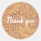 Aangepast William Morris patroon Dank u sticker (Voorkant)