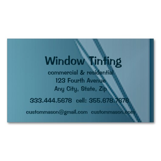 Aangepast Windows-koppelingsonderhoud Magnetisch Visitekaartje (Voorkant)