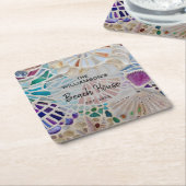 Aangepast winkelhuis vierkante kartonnen onderzetter (Schuin)