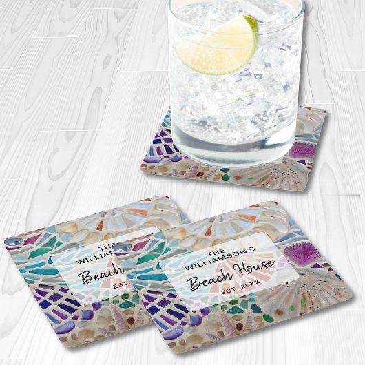 Aangepast winkelhuis vierkante kartonnen onderzetter