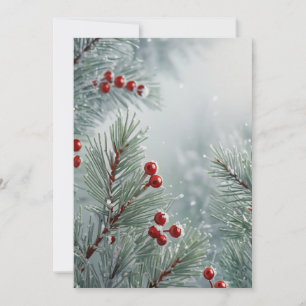 Aangepast Winter Wonderland Pijnboom & Bessen Kaart
