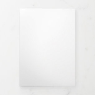 Aangepast wit eenvoudig ontwerp Voeg foto of tekst Drieluik Uitnodiging