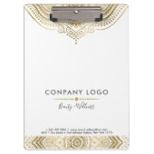 Aangepast wit en  goud Mandala Lace Klembord (Voorkant)