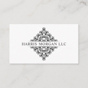 Aangepast wit en zwart monogram Professional Visitekaartje