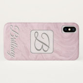 Aangepast wit marmer Iphone x hoesje (Achterkant (horizontaal))
