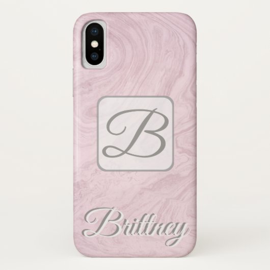 Aangepast wit marmer Iphone x hoesje (Achterkant)