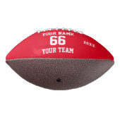 Aangepast wit rood Football met Naam, Aantal, Team (Gedraaid 270)
