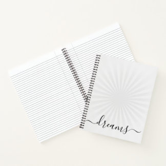 Aangepast wit Sunburst droomjournaal Notitieboek