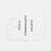 Aangepast  Witte Blank aanpassen Fleece Deken (Voorkant (Horizontaal))