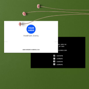 Aangepast Witte Logo-kraanplaatjes toevoegen Visitekaartje