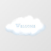Aangepast woord op wollige witte wolk Nr. 2 Sprook Raamsticker (Vel)
