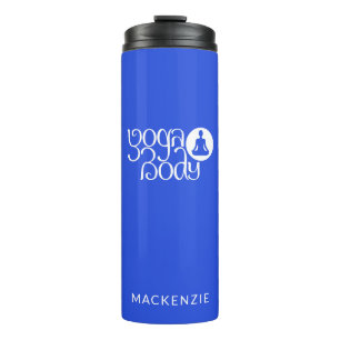 Aangepast Yoga-lichaam met Yoga Pose Grafisch Thermosbeker