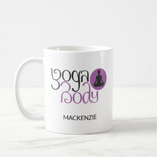 Aangepast Yoga-lichaam met Yoga Pose Graphic Coff Koffiemok