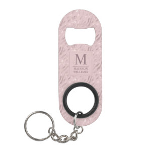 Aangepast Zachte Blush Pastel Roze Gouden Glitter Mini Flessenopener