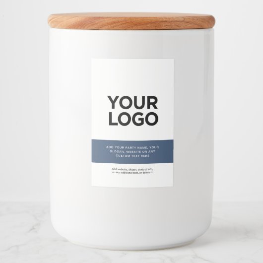 Aangepast zakelijk bedrijfslogo tekst professionee voedselcontainer etiket (Voorkant)