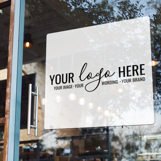 Aangepast zakelijk bedrijfslogo winkelglas raamsticker