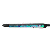 Aangepast zakelijk blauw zee bubbels abstracte kun zwarte inkt pen (Bodem)