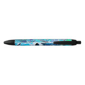 Aangepast zakelijk blauw zee bubbels abstracte kun zwarte inkt pen (Achterkant)