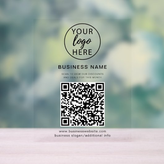 Aangepast Zakelijk Logo Acryl Teken Acryl Bord (Neutraal)