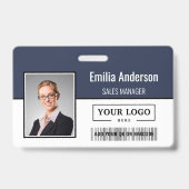 Aangepast zakelijk logo barcode personeelsfoto badge (Voorzijde)