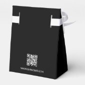 Aangepast zakelijk logo Bedankt QR-code Zwart Bedankdoosjes (Achterkant)